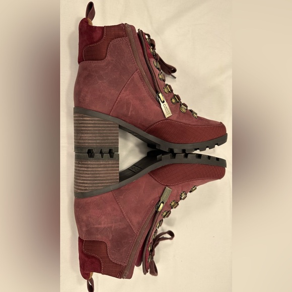 Vionic Womens Spencer Burgundy Combat Boots Size 6.5 Medium (B, M) - Picture 9 of 16
